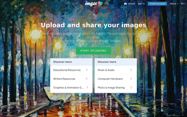 Screenshot of imgse.com
