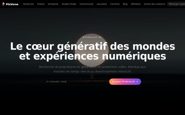 Screenshot of pixverse.ai