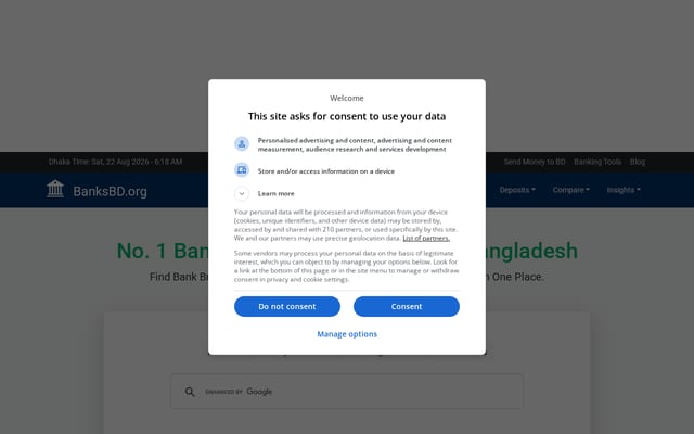 Screenshot of banksbd.org