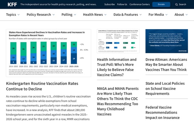 Screenshot of kff.org