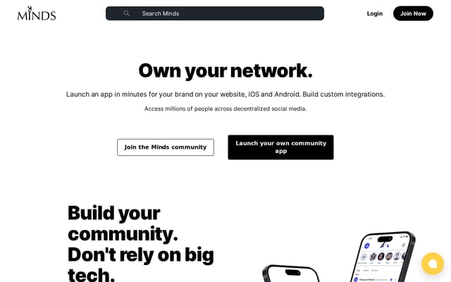 Screenshot of minds.com