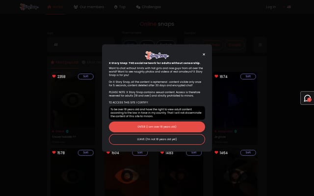Screenshot of xstorysnap.com
