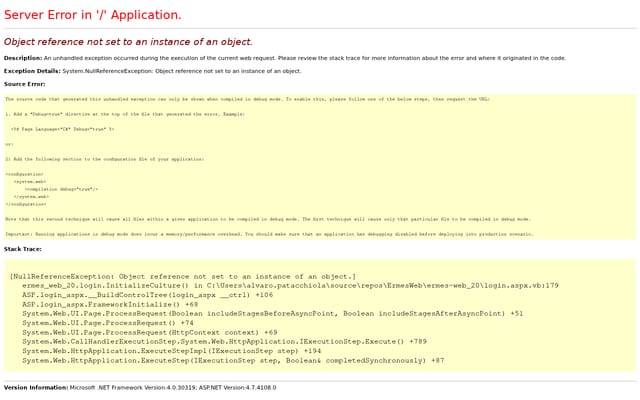 Screenshot of ermes-server.com