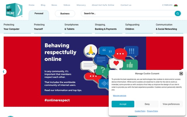 Screenshot of getsafeonline.org