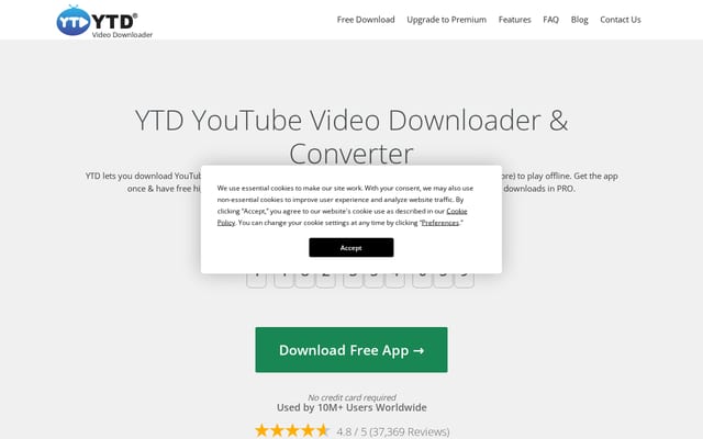 Screenshot of ytddownloader.com