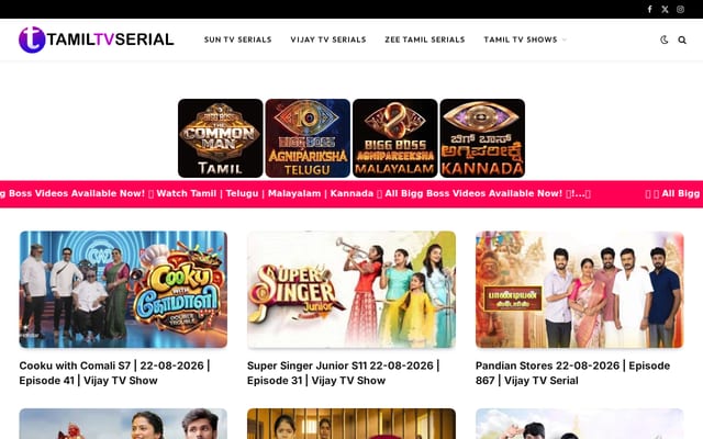 Screenshot of tamiltvserial.com