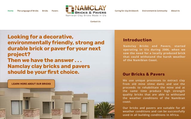 Screenshot of namclay.com