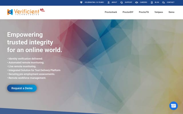 Screenshot of verificient.com