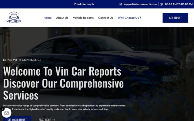 Screenshot of vincarreports.com