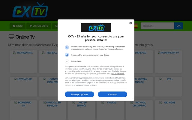 Screenshot of cxtvenvivo.com