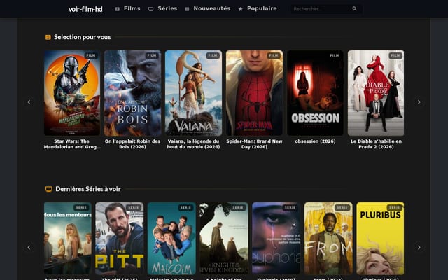 Screenshot of voir-film-hd.fr