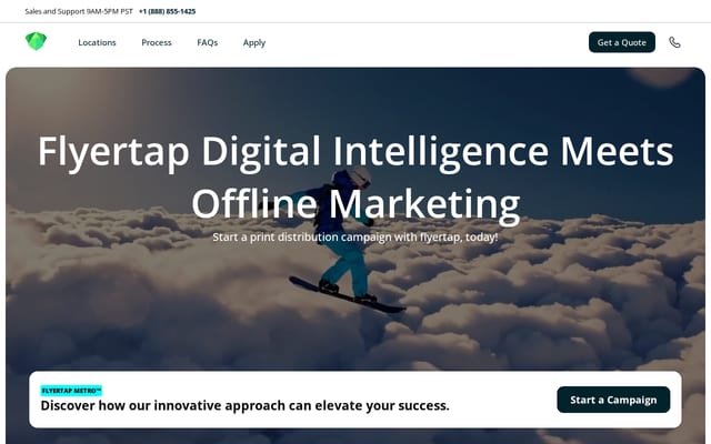Screenshot of flyertap.com
