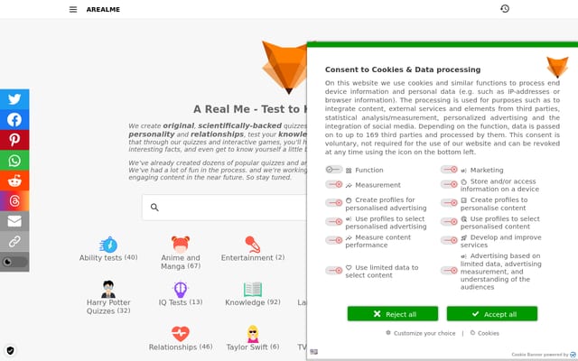 Screenshot of arealme.com