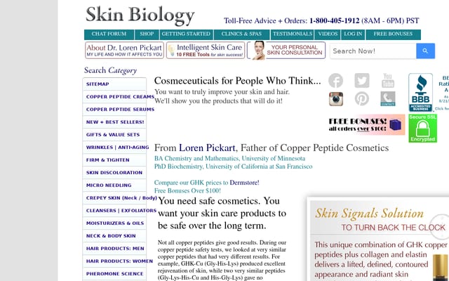 Screenshot of reverseskinaging.com