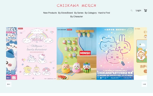Screenshot of chiikawamerch.com