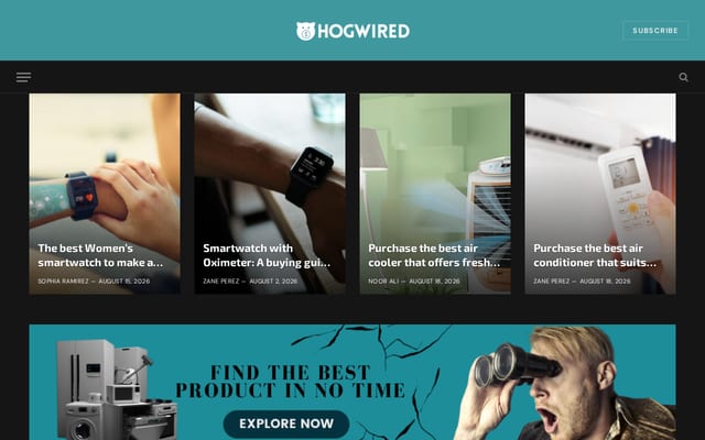 Screenshot of hogwired.com