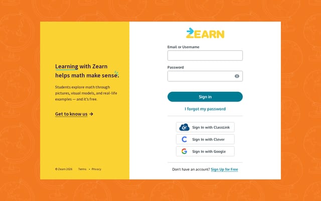 Screenshot of zearn.org