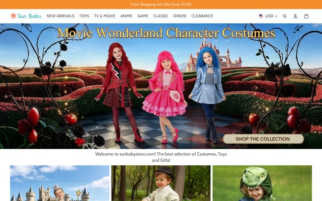 Screenshot of sunbabystore.com
