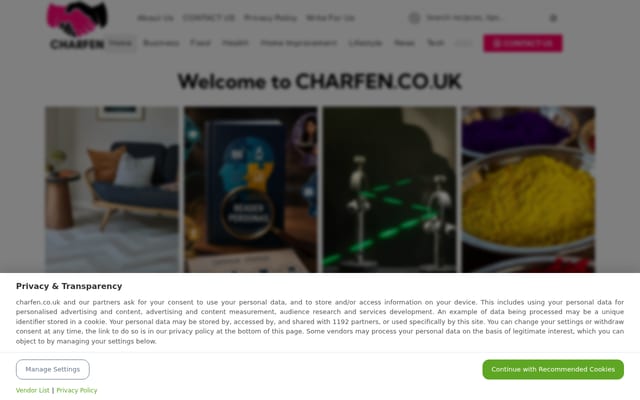 Screenshot of charfen.co.uk