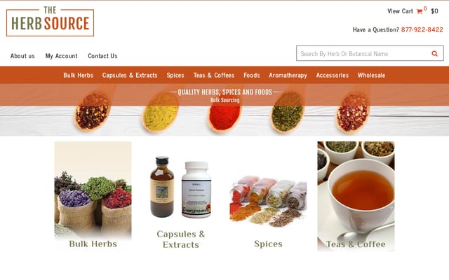 Screenshot of theherbsource.com