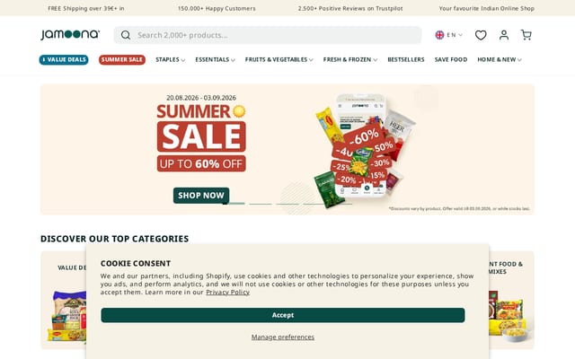 Screenshot of jamoona.com
