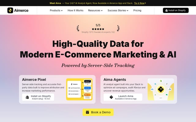 Screenshot of aimerce.ai