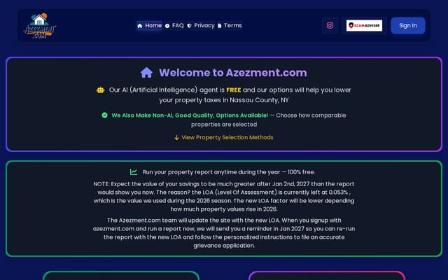 Screenshot of azezment.com