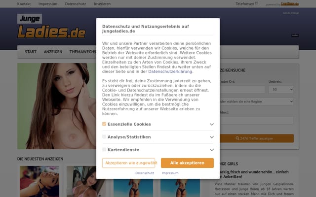 Screenshot of jungeladies.de