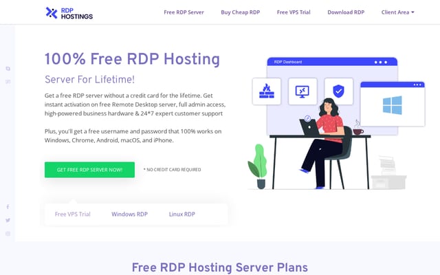 Screenshot of rdphostings.com