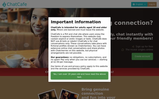 Screenshot of chatcafe.online