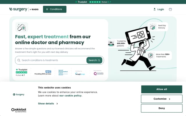 Screenshot of e-surgery.com