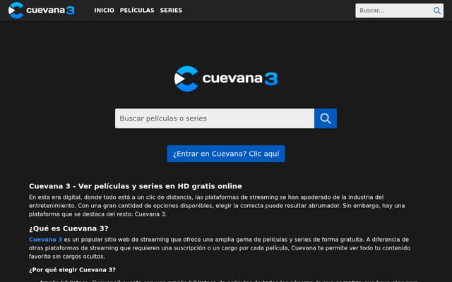 Screenshot of cuevana3es.cc