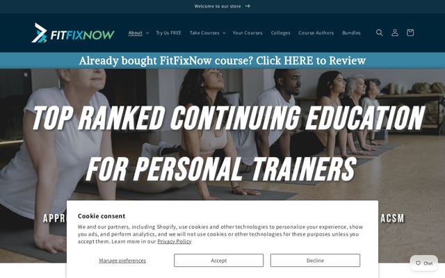 Screenshot of fitfixnow.com