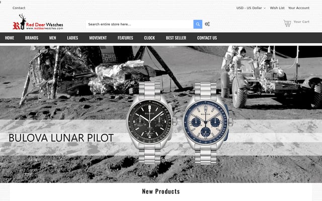 Screenshot of reddeerwatches.com