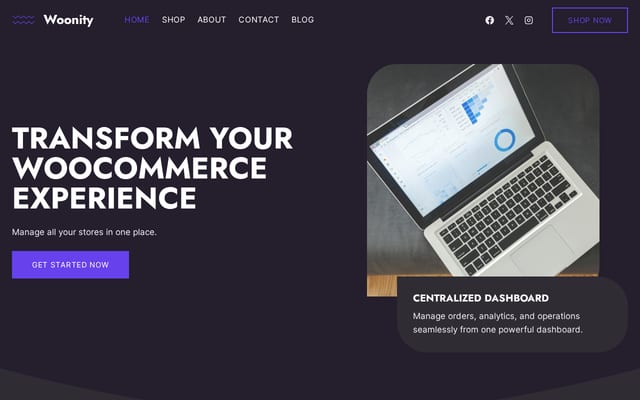 Screenshot of woonity.com