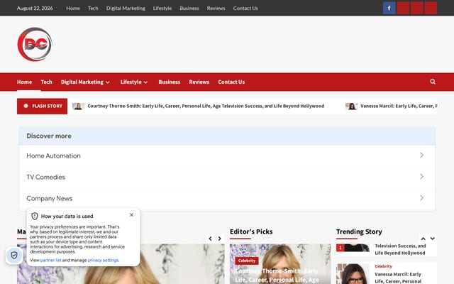 Screenshot of divinecontents.com