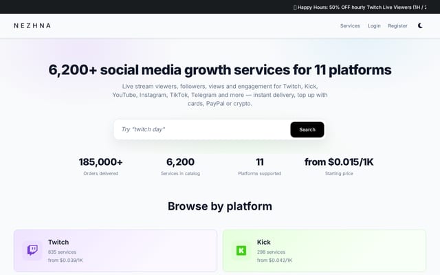 Screenshot of nezhna.com