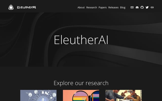 Screenshot of eleuther.ai