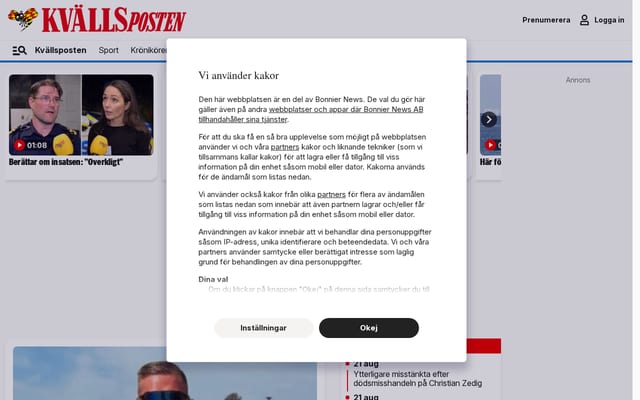 Screenshot of kvp.se