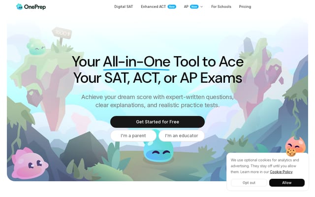 Screenshot of oneprep.xyz