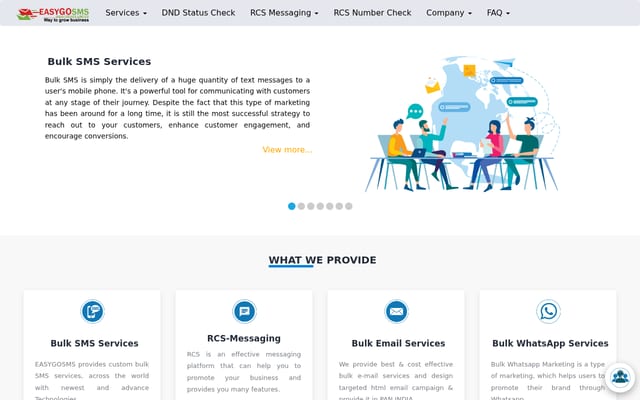 Screenshot of easygosms.com