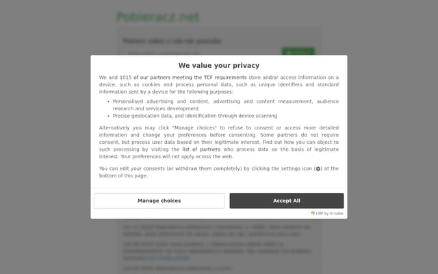 Screenshot of pobieracz.net