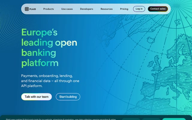 Screenshot of plaid.com