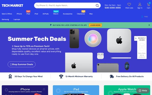 Screenshot of techmarket.co.uk
