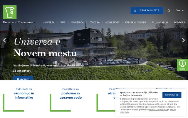 Screenshot of uni-nm.si