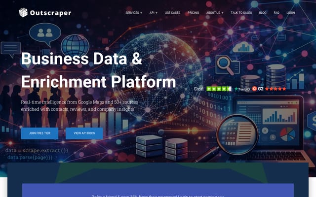 Screenshot of outscraper.com
