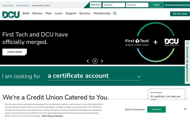 Screenshot of dcu.org