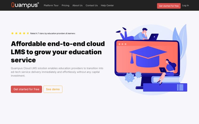 Screenshot of quampus.com