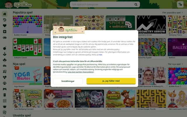 Screenshot of spelo.se