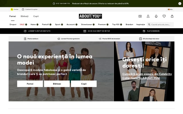 Screenshot of aboutyou.ro